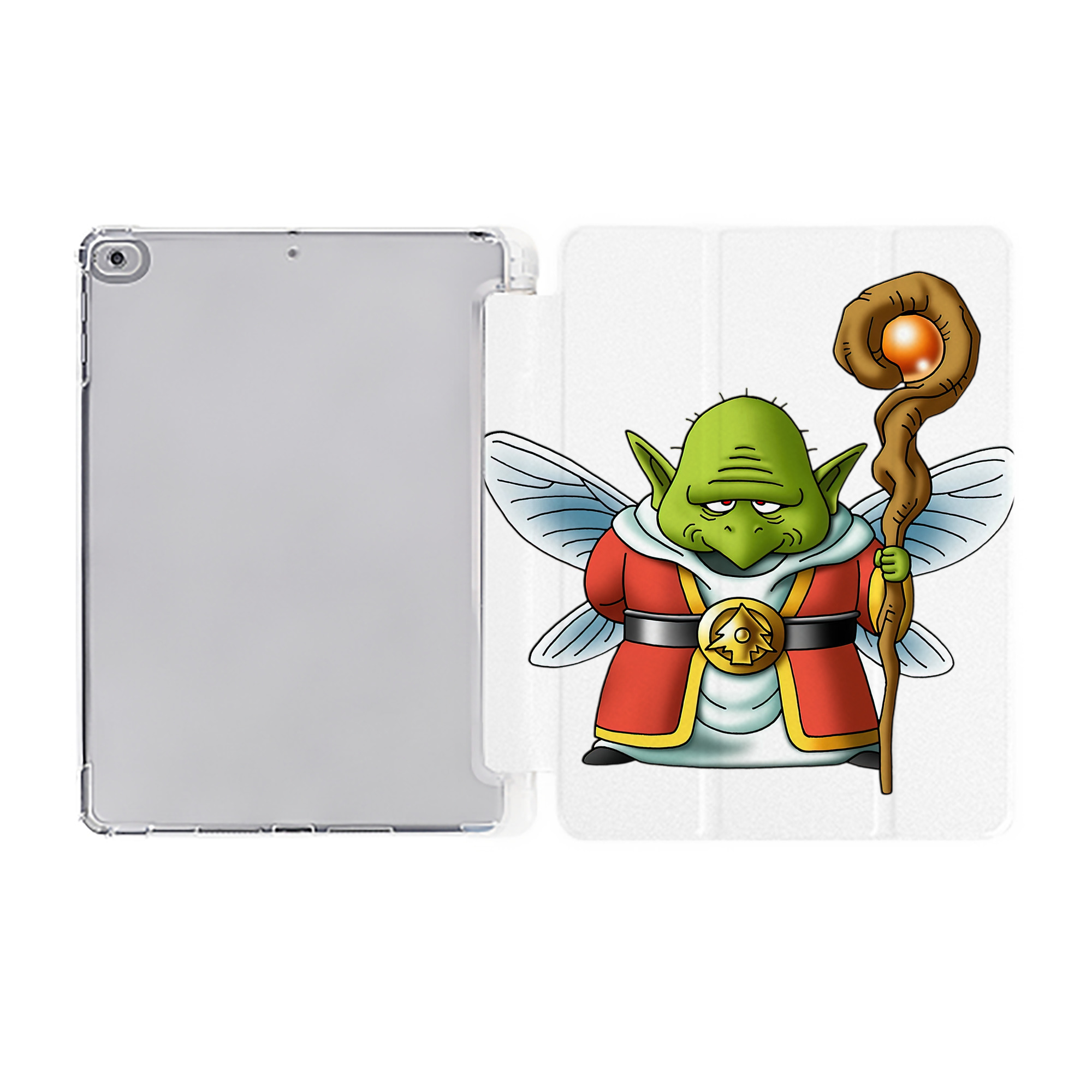 （画像用） ドラゴンクエスト Doragon Kuesuto Dragon Quest IPad ケース ペン収納付き 三つ折りスタンド PUレザー×シリコン 対応機種9.5/10.5/10.9インチ